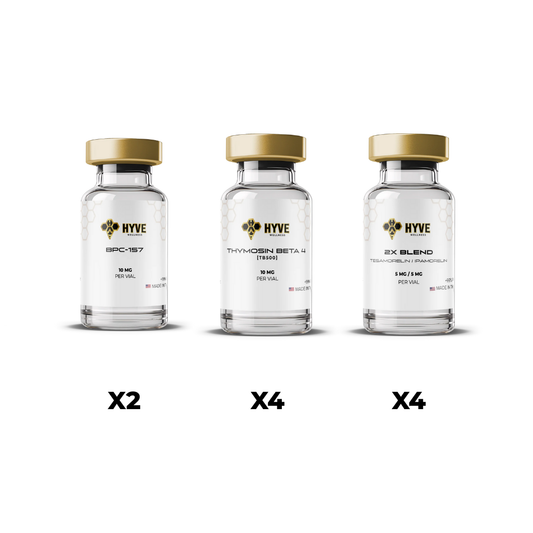 2X Blend Tesamorelin (5mg) / Ipamorelin (5mg) + Thymosin Beta 4 (TB500) (10mg) + BPC-157 (10mg)